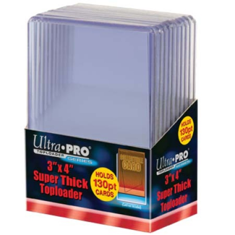 Ultra PRO 3" x 4" Super Thick 130pt Toploader, 10/Pack